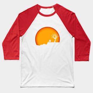 Silhouette sunset lovers Baseball T-Shirt